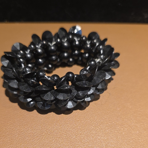 Source Unknown Jewelry - Source Unknown Black Faceted Beaded Stretch Bracelet - Women Jewelry